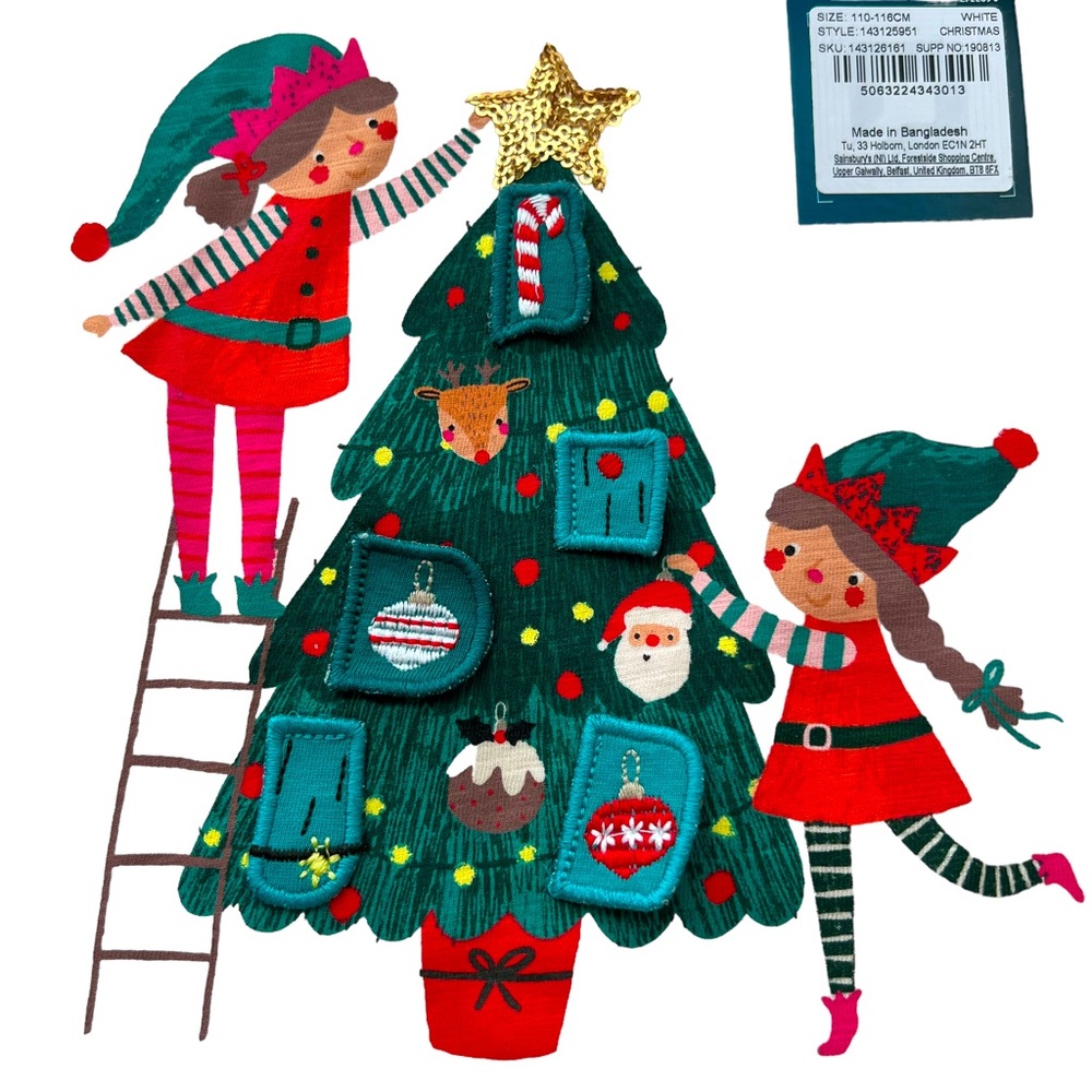 NEW! Girl’s Christmas Advent Long sleeve ruffle shirt size:5-6 y/o (110-116cm) - Picture 17 of 17